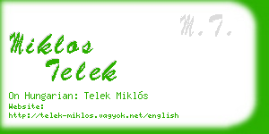 miklos telek business card